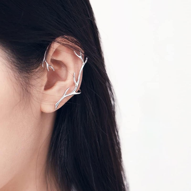 Vercret Gold Cuff Earrings for Women Cartilage Ear Cuff CZ Adjustable Ear Clip Wrap Around Earring No Piercing - Image 3
